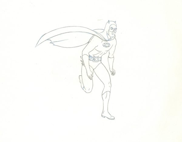 Batman Superfriends Original Production Cel and Matching Drawing Signed by Bob Singer: Batman Online Sale