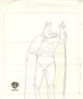 Batman The Animated Series Original Production Cel with Matching Drawing signed by Bruce Timm: Batman Cheap