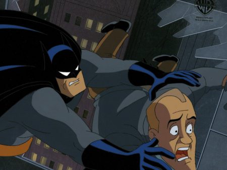 Batman The Animated Series Original Production Cel On Original Background: Batman and Wormwood Online Sale