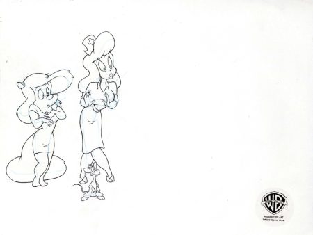 Animaniacs Original Production Drawing:  Minerva, Nurse, and Pinky Online