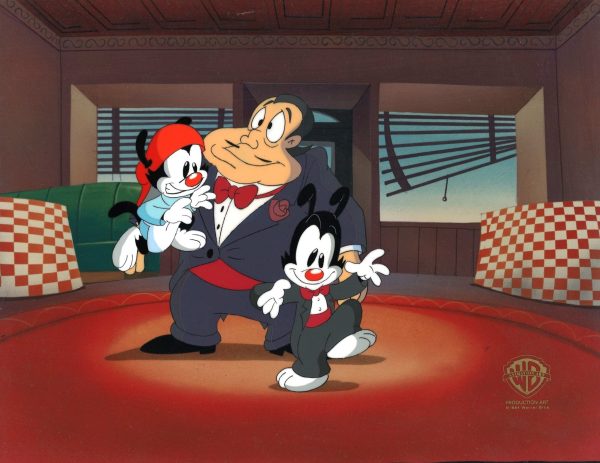 Animaniacs Original Production Cel: Yakko, Wakko, Don Pepperoni Fashion