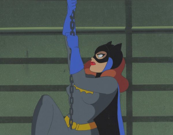 Batman The Animated Series Original Production Cel On Original Background: Batgirl Supply