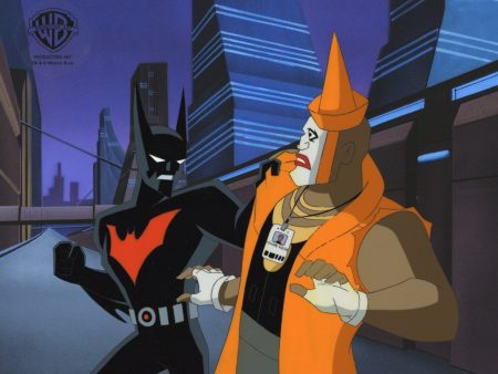 Batman Beyond Original Production Cel with Matching Drawing: Batman and Trey For Cheap