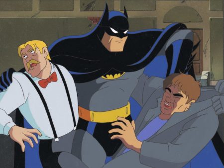 Batman The Animated Series Original Production Cel on Original Production Background: Batman Online now