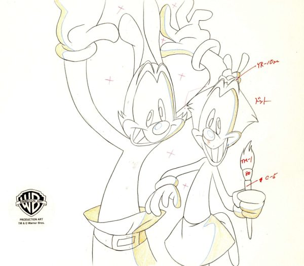 Animaniacs Original Production Drawing: Dot and Yakko Online