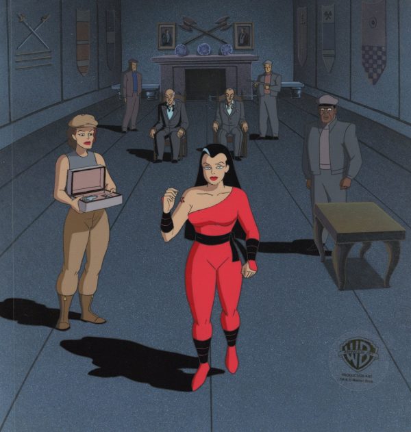 Batman The Animated Series Original Production Cel On Original Background: Red Claw Online Hot Sale