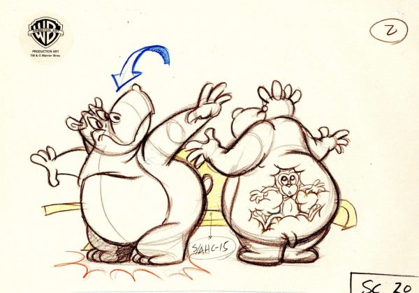 Animaniacs Original Production Drawing: Hip Hippos Online Sale