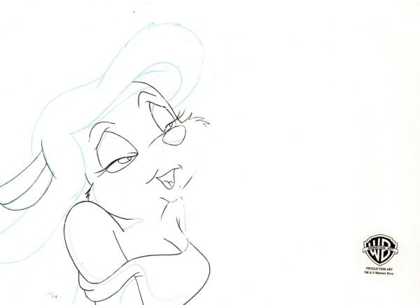 Animaniacs Original Production Cel with Matching Drawing: Minerva Fashion