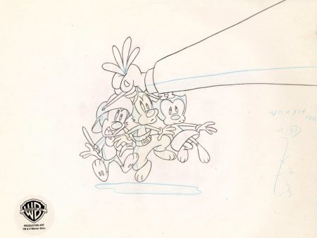 Animaniacs Original Production Drawing:  Yakko, Wakko, and Dot Online Sale