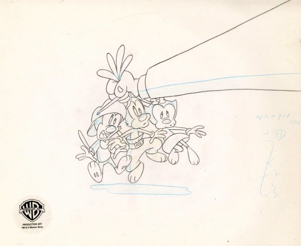 Animaniacs Original Production Drawing:  Yakko, Wakko, and Dot Online Sale