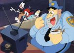 Animaniacs Original Production Cel: Yakko, Wakko, Dot and Ralph T. Guard Online Sale