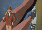 Batman The Animated Series Original Production Cel On Original Background: The Clock King and Mayor Hill Fashion