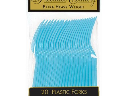 Caribbean Heavy Weight Plastic Forks 20pcs Fashion