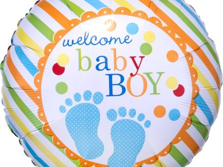 Baby Feet Boy Foil Balloon 18in Online Hot Sale