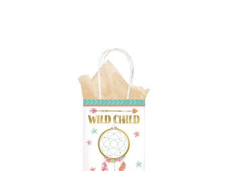 Boho Birthday Girl Kraft Paper Bags 8pcs on Sale