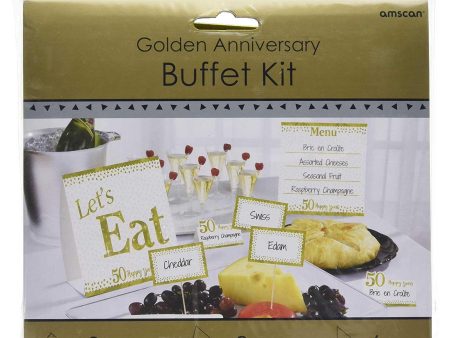 Gold Anniversaries Buffet Kit 12pcs For Discount