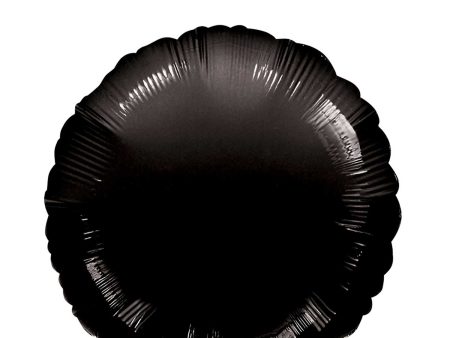 Black Round Foil Balloon 18in For Discount