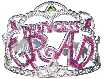 Graduation Electroplated Plastic Tiara 3.5in x 4.5in For Cheap