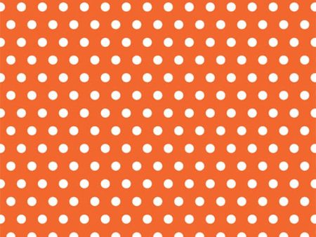 Polka Dot Orange Gift Wrap 16ft x 30in Sale