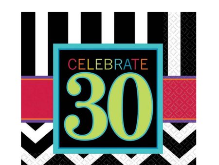 30th Celebration Luncheon Tissues 16pcs Discount