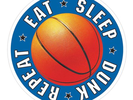 Basketball Decal Sticker 5.25in x 5.75in Cheap