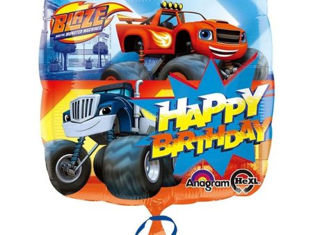 Blaze Happy Birthday Square Foil Balloon 18in Online