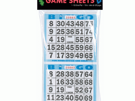 Bingo Game Sheets 8 x 4in, 125pcs For Cheap