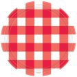 American Summer Red Gingham Paper Plates 10.5in, 8pcs Online Sale