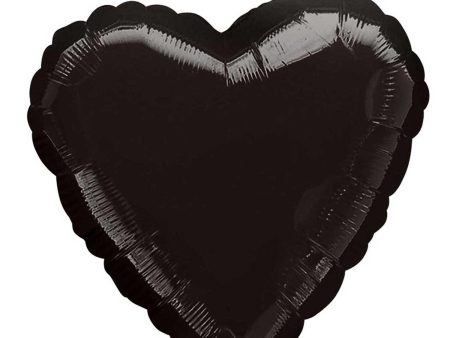 Black Heart Foil Balloon 18in Hot on Sale