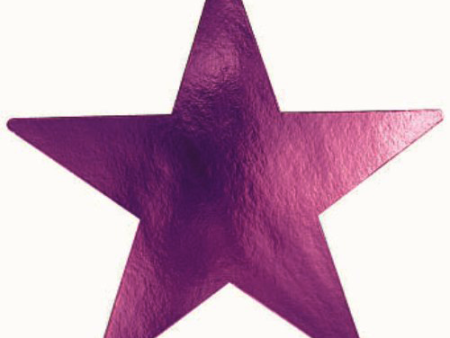 Purple Star Foil Cutout 12in on Sale