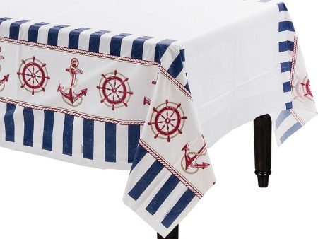 Anchors Aweigh Plastic Tablecover For Discount