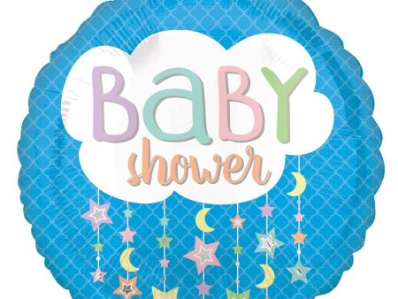 Baby Shower Cloud Foil Balloon 45cm For Discount