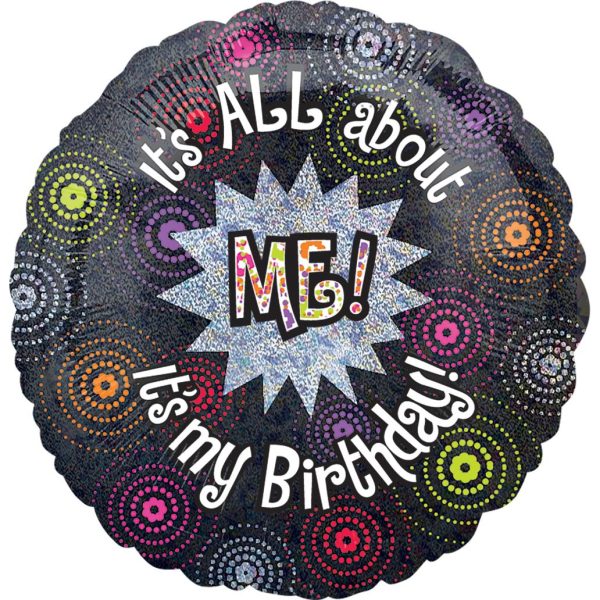 All About Me Birthday Foil Balloon 18in For Discount