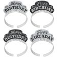 Black and White Happy Birthday Tiaras 12pcs For Sale