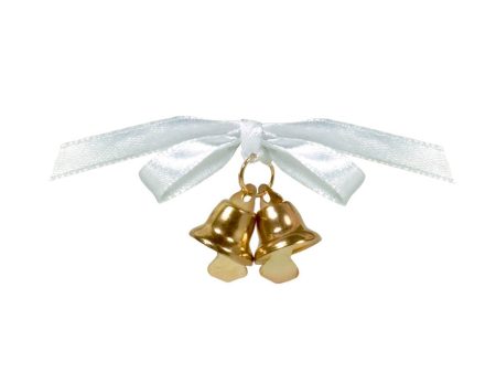 Gold Double Bell Charms 1 2in, 12pcs For Cheap