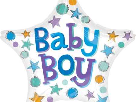 Baby Boy Star Foil Balloon 18in Online Hot Sale