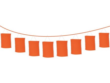 Orange Peel Paper Lantern Garland 12ft For Discount