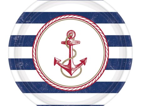 Anchors Aweigh Paper Plates 10.50in, 8pcs For Sale