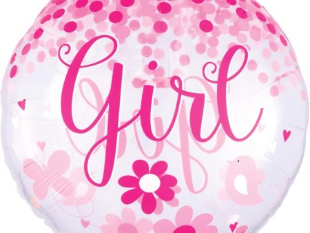 Baby Girl Confetti Balloon 71cm Online now